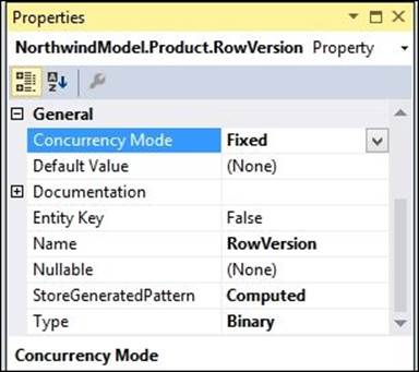 Modeling the Products table with a version column