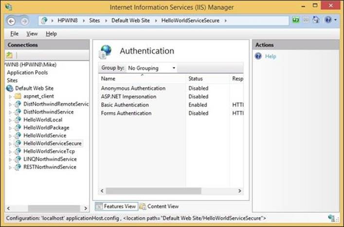 Configuring basic authentication on IIS