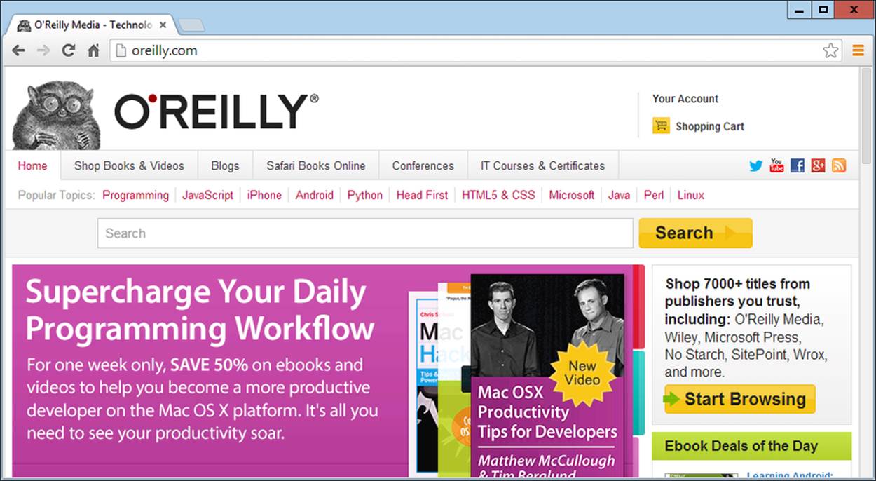 The O’Reilly home page grabbed with file_get_contents