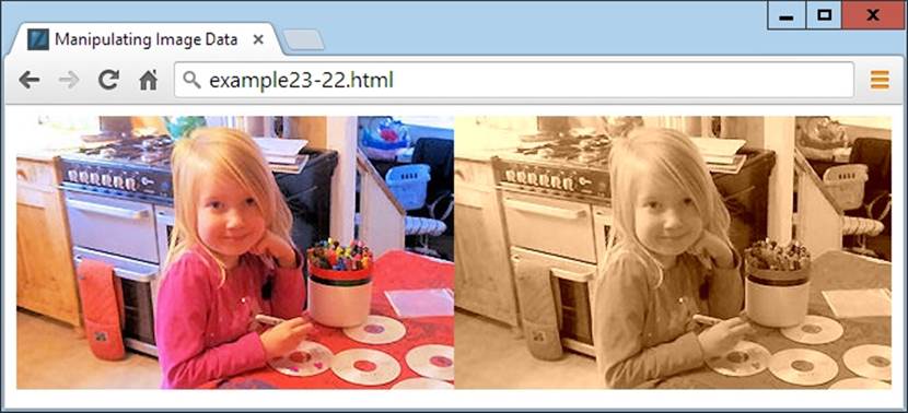 Converting an image to sepia