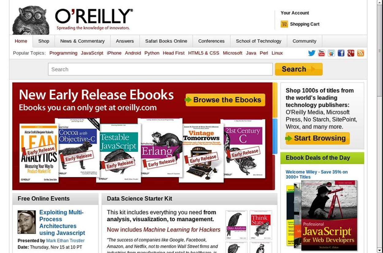 O’Reilly home page