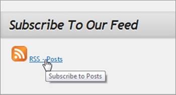 When you add a Feed button to your site, it tells readers they can easily keep up with your posts. Clicking the button launches your feed document, although this isn’t much help unless you click that button in a feed-supporting browser, or copy the link to a genuine feed reader, like FeedDemon.