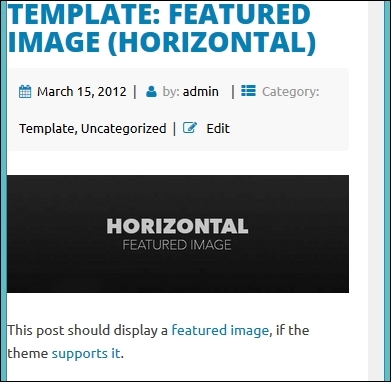 Resizing featured images