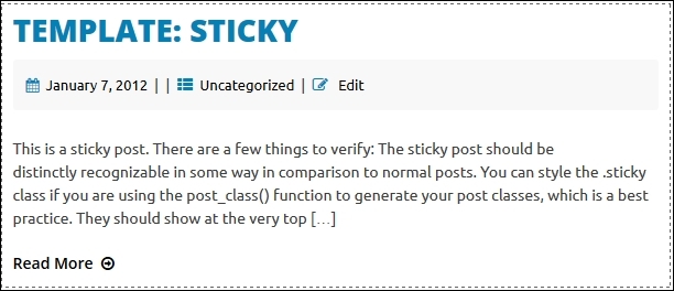 Styling sticky posts