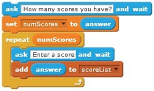 Asking the user how many scores will be entered