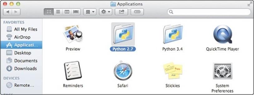 You should have both Python 2.7 and Python 3.4.