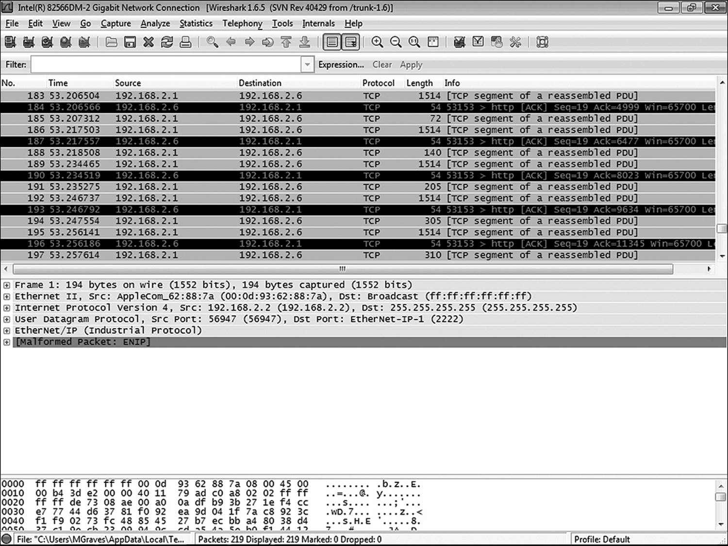 wireshark promiscuous mode not working