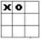 Sample tic-tac-toe board after two plays