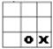 Sample tic-tac-toe board after two plays, rotated