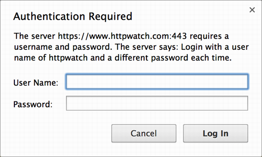 **Figure 11:** An HTTP Basic authentication dialog in Google Chrome.