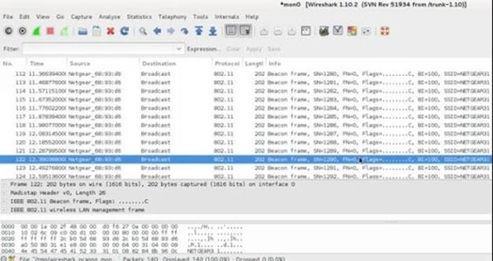 wireshark promiscuous mode wired