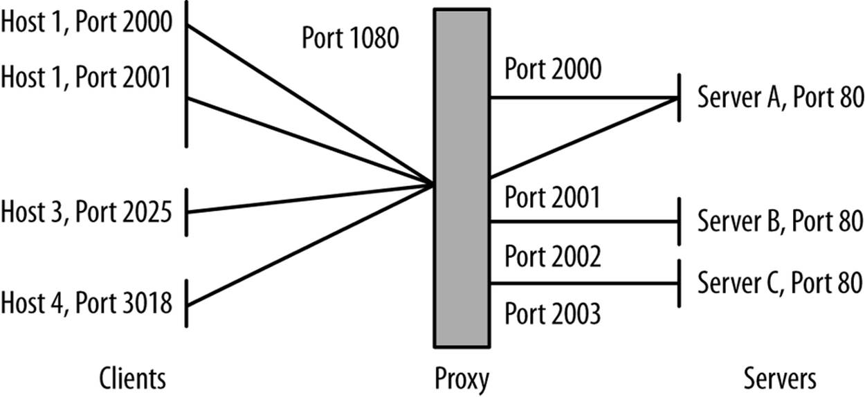 Network connections for a proxy