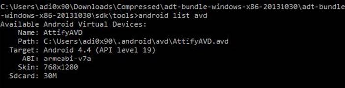 Creating an Android virtual device