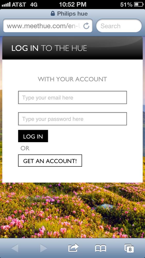 Portal login page to authorize iOS app