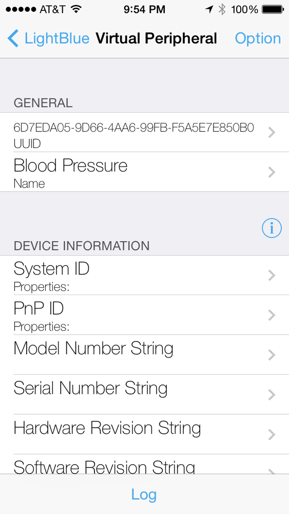 Simulating a BLE device with the LightBlue iOS app