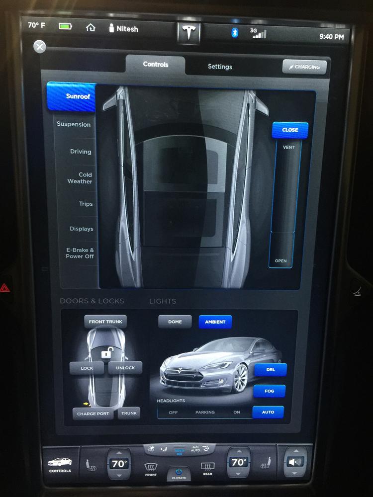 The center display in the Tesla Model S