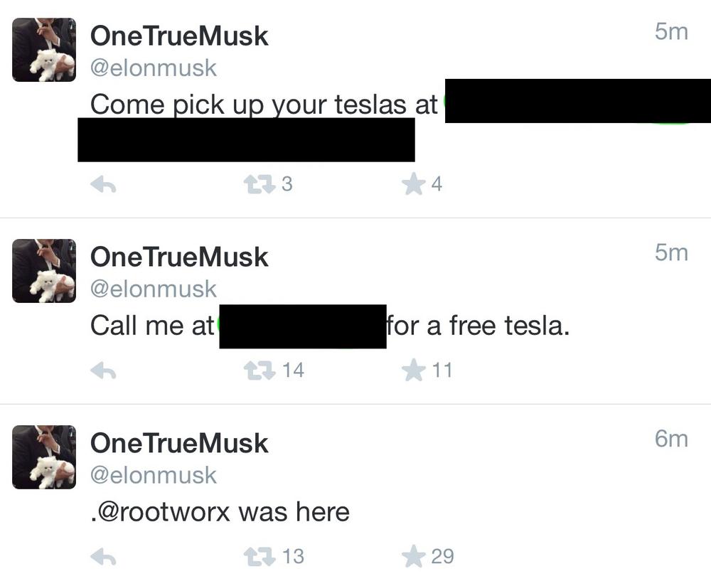 Twitter account of Elon Musk was hacked by the vandals