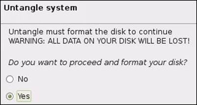 Step 7 – preparing the hard disk