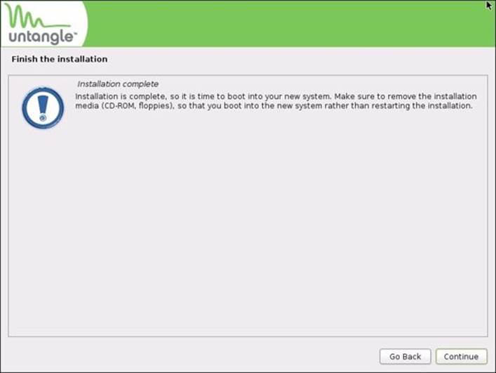 Step 8 – completing the installation