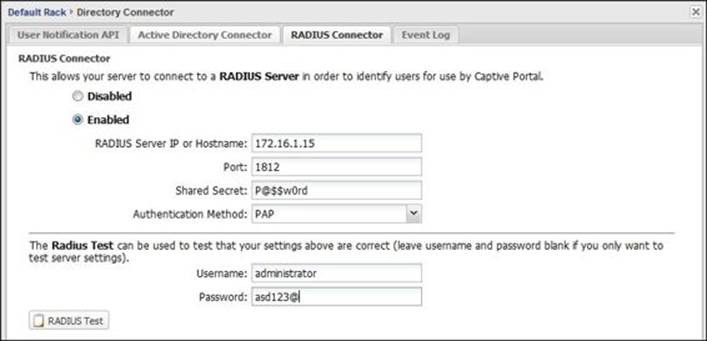 Connecting Untangle to a RADIUS server