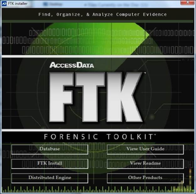 Installing FTK and the database