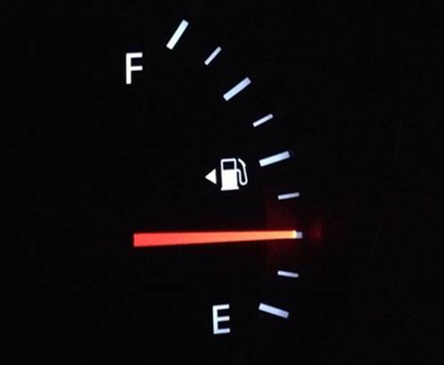 An automobile’s fuel gaugePhoto by author.