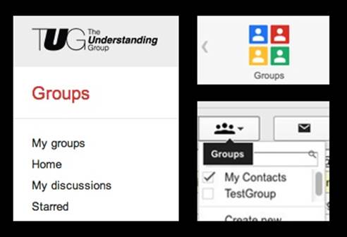 Just a few examples of groups among the many in the Google ecosystem
