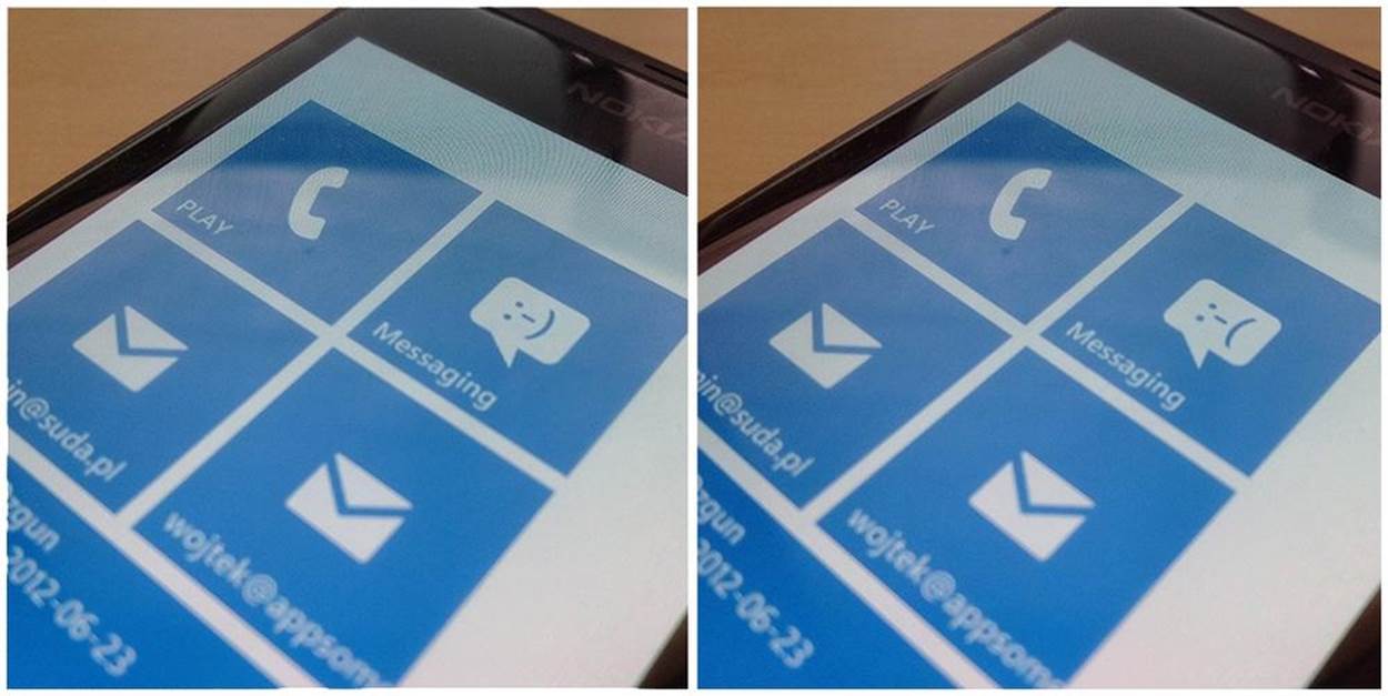 In Windows Phone, the messaging icon (a trigger) changes to a sad face if there was an error sending a message. (Courtesy Wojtek Siudzinski and Little Big Details.)