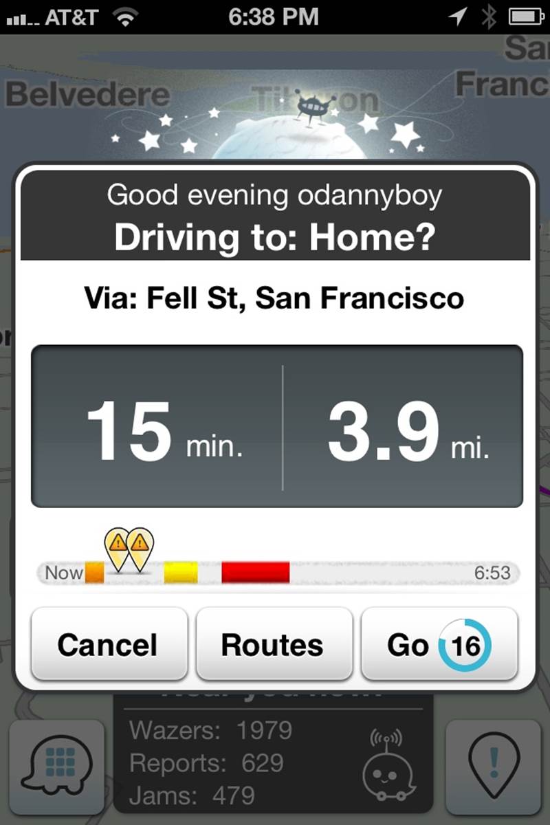 Navigation app Waze knows when I open the app in the late afternoon, I’m probably driving home and presents this as an option.