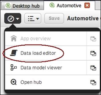 Using Data load editor