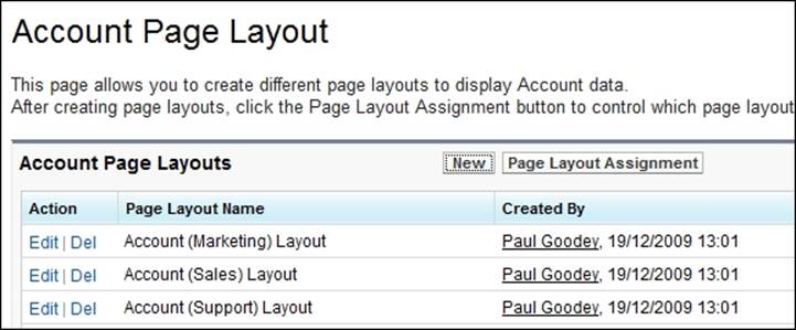 Creating and modifying a page layout