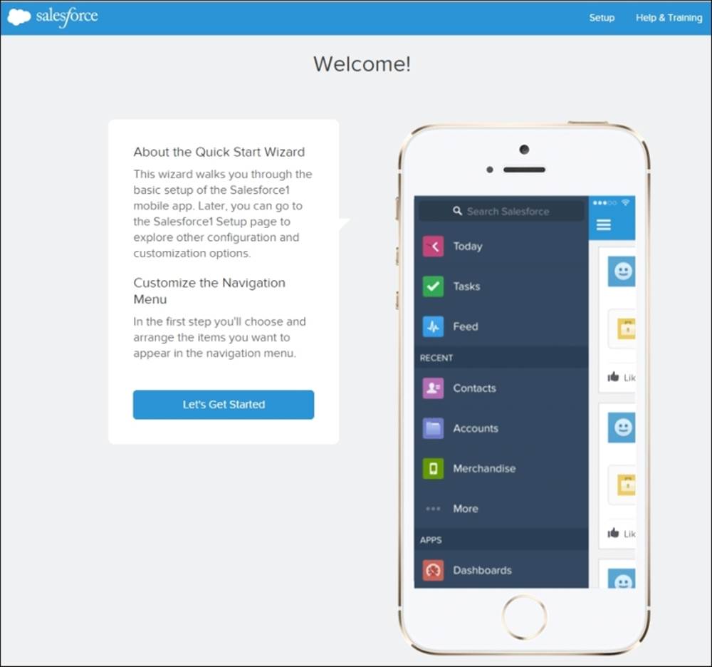Setting up Salesforce1 with the Salesforce1 Wizard