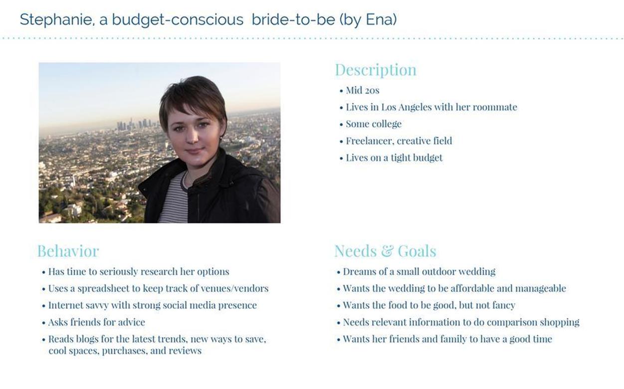 Ena’s provisional persona for a bride-to-be