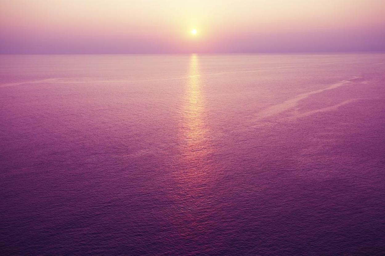 A purple ocean
