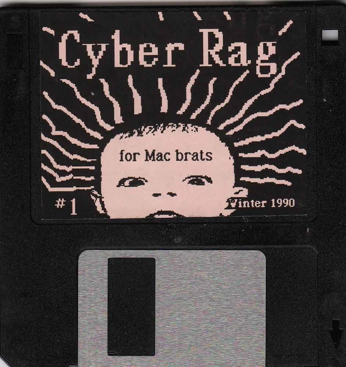 Cyber Rag (1990) electronic magazine on floppy disk