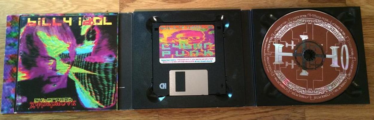 Billy Idol Cyberpunk album (1993) with floppy disk