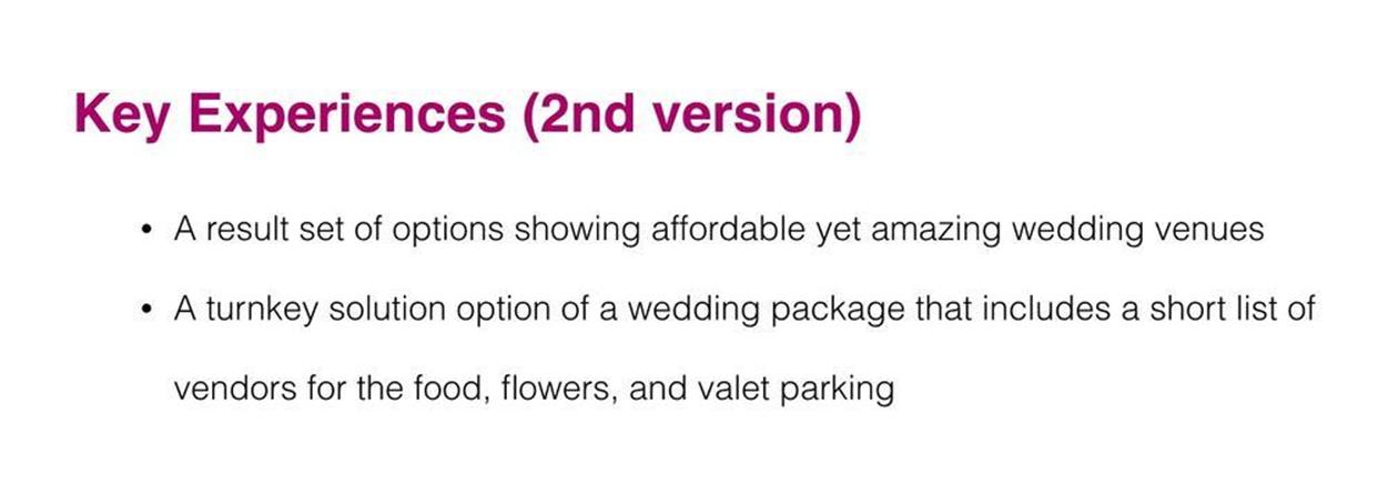 Ena’s second attempt at the key experiences for Airbnb for Weddings (which I approved)