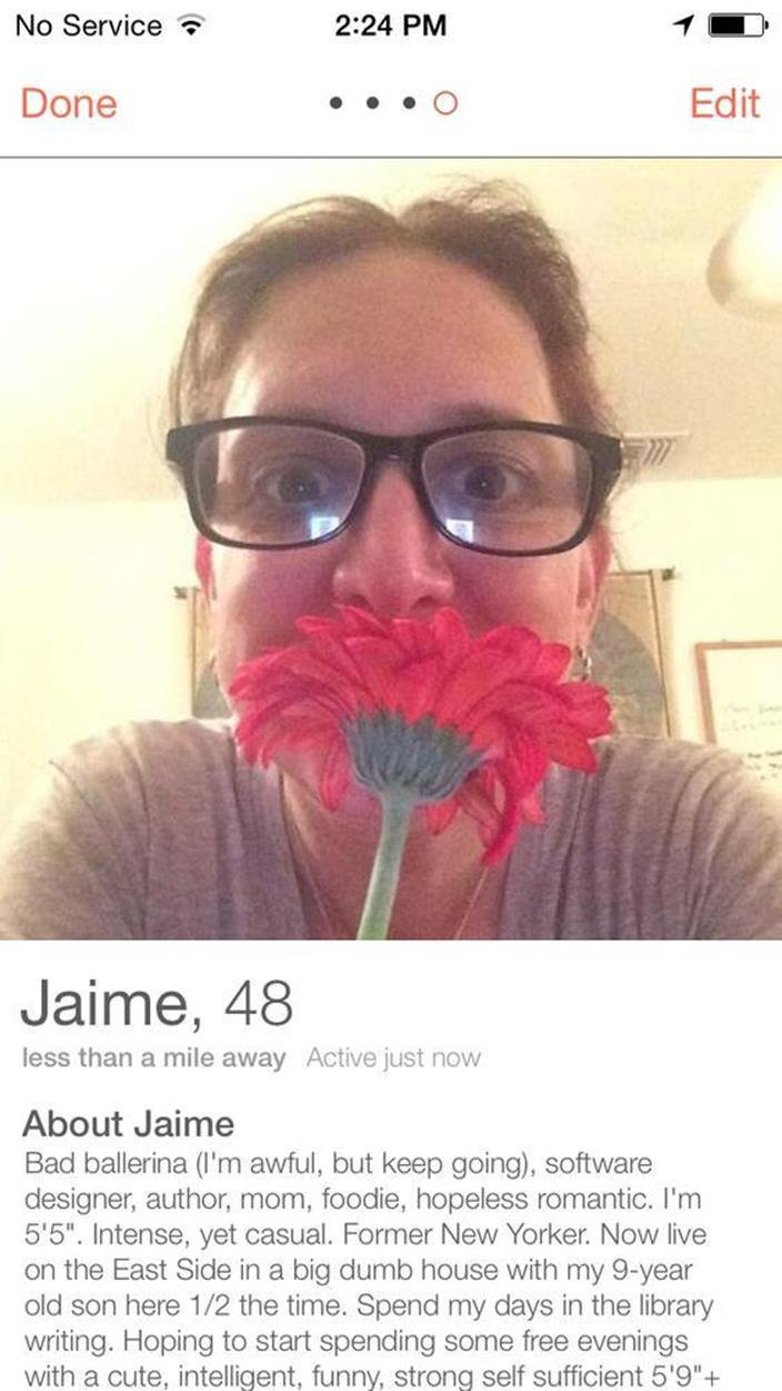 My concise user profile on Tinder