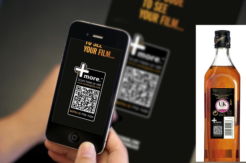 The Diageo whisky gifting campaign allowed customers to send a personal video message with each bottle; each bottle is identified with a unique QR code, and scanning the code plays the video (image: EVRYTHING)