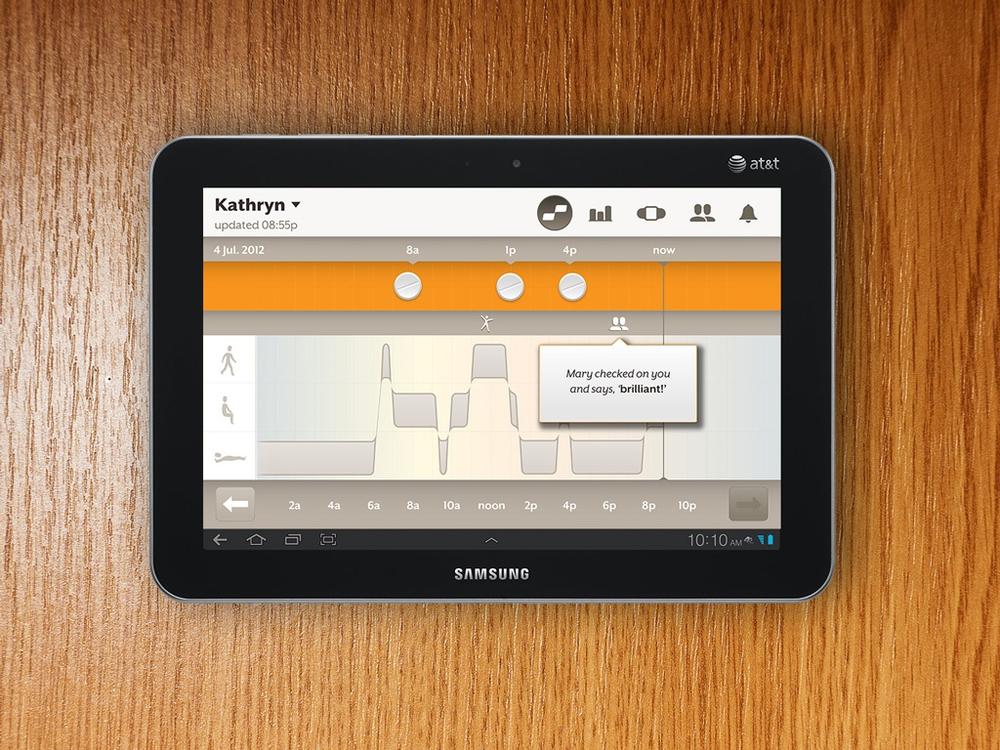 The tablet app showing the ribbon.