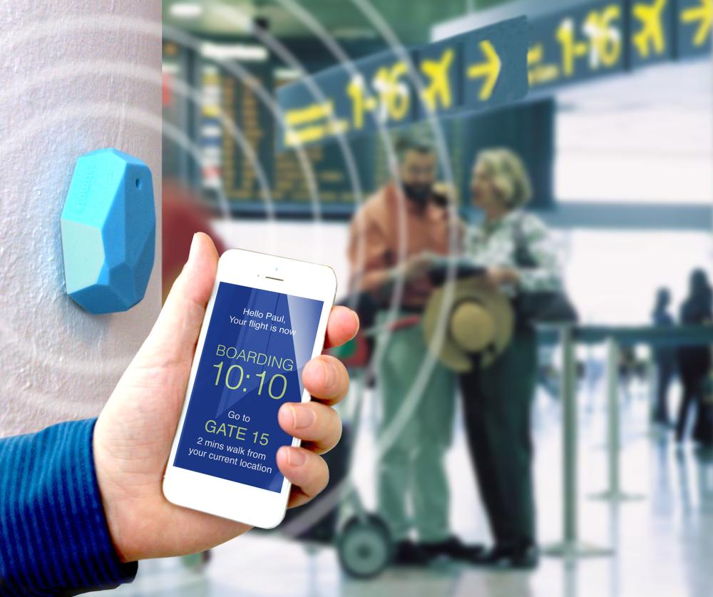 Illustration of an airport iBeacon trial (image: SITA)