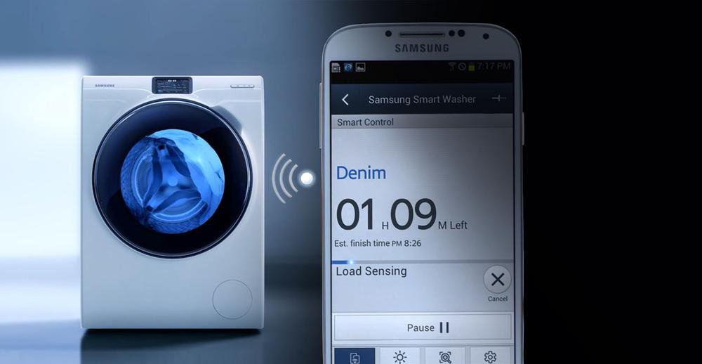 The Samsung WW9000 connected washing machine supports over-the-air firmware updates (image: Samsung)