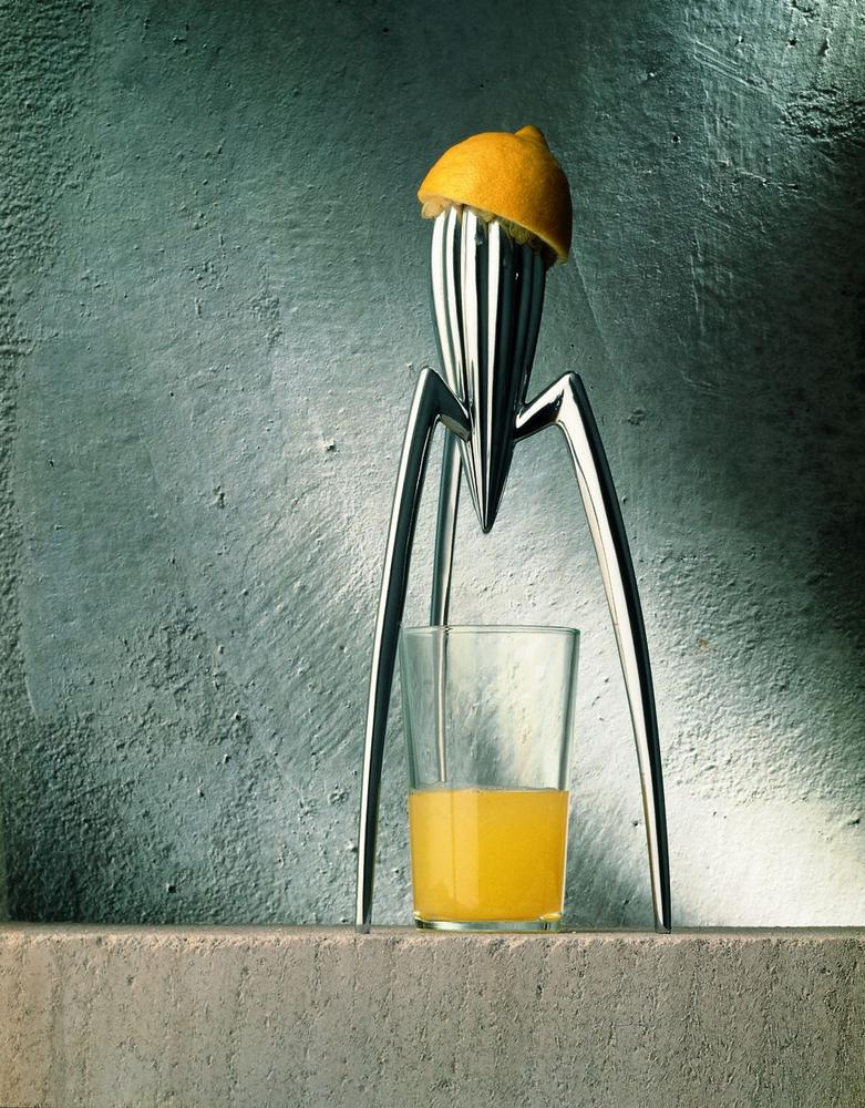 Juicy Salif lemon squeezer—rumor has it designer Starck said about it: “It’s not meant to squeeze lemons, it is meant to start conversations.” (image: Alessi)