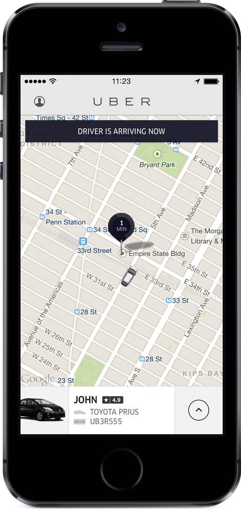 Uber’s service relies on location data (image: Uber)