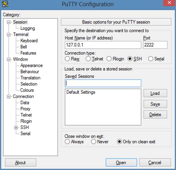 Setting up Putty to Connect to Vagrant