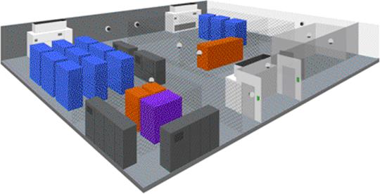 A simplified view of a datacenter’s interior components