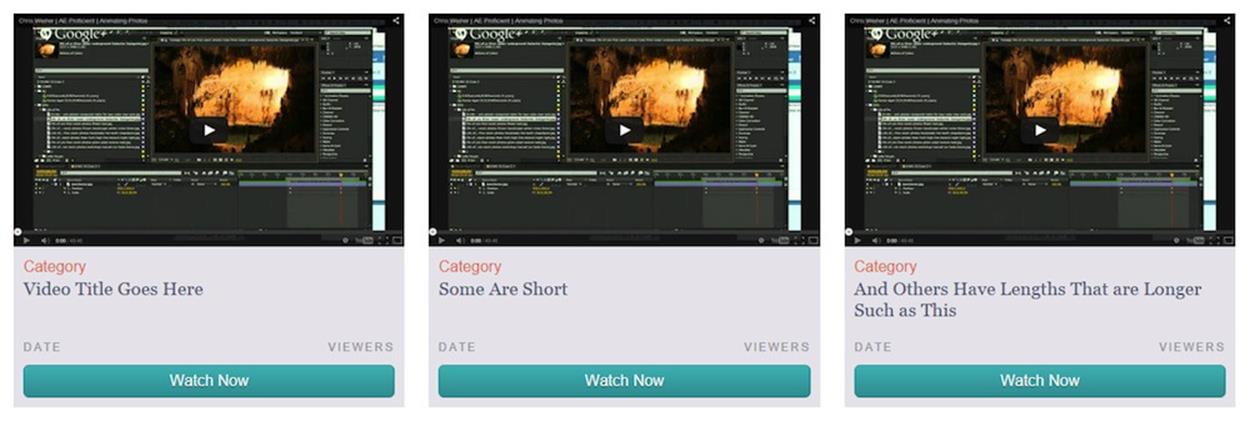The date, viewers, and button are now pinned to the bottom of their stream item and full-width within it
