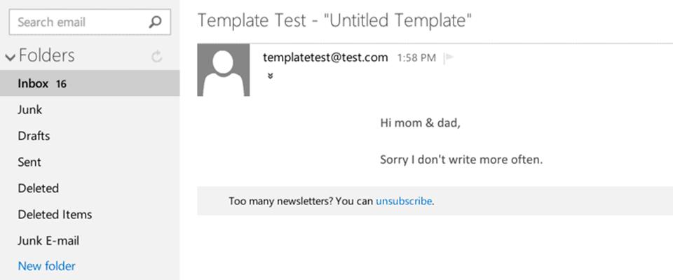 Mom? Dad? Did you unsubscribe from my email list?