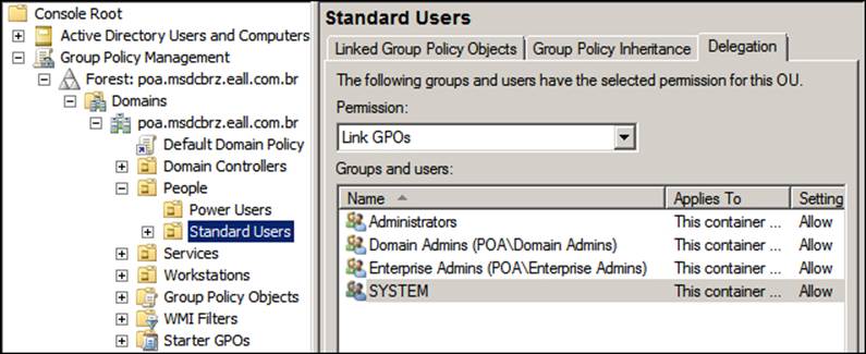Allowing a user to link Group Policies to OUs