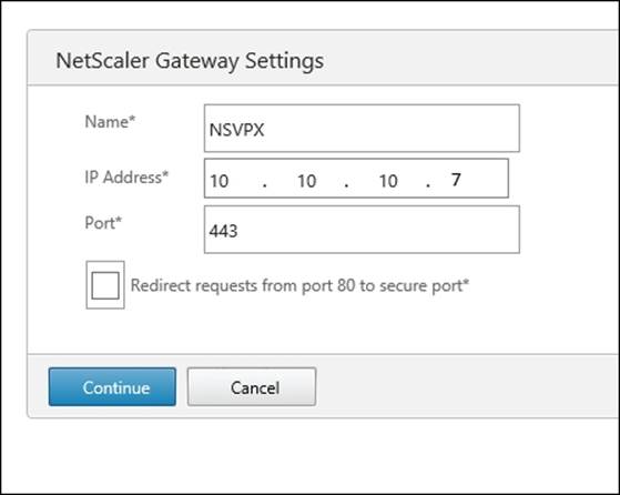 Configuring NetScaler® Gateway